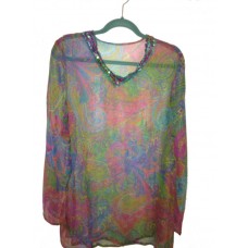 Handmade Chiffon Tunic "Rainbow"..ON SALE!